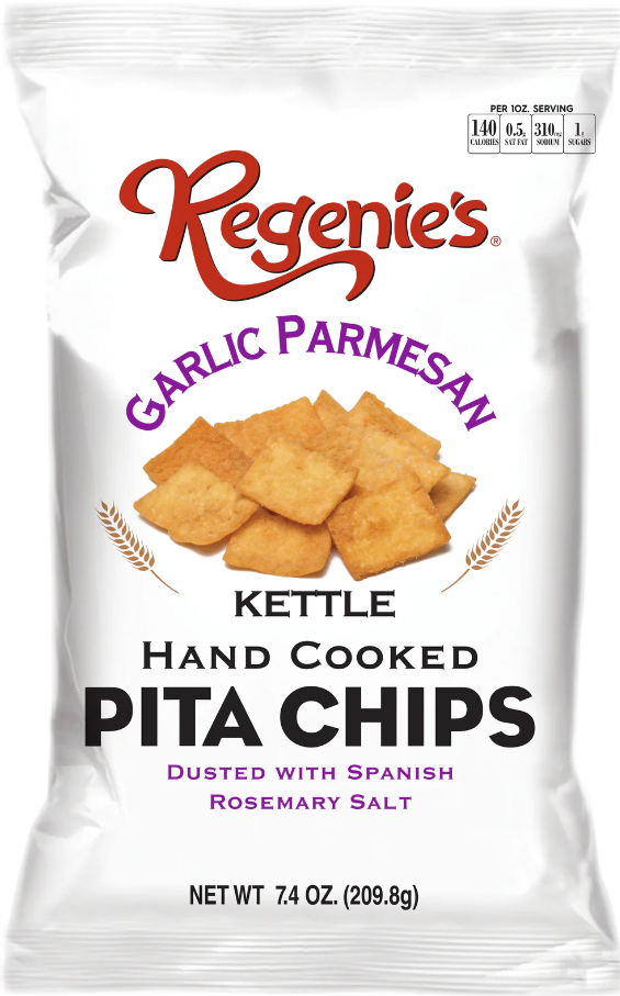 Regenie's Pita Chips Garlic Parmesan 7.4oz 12ct